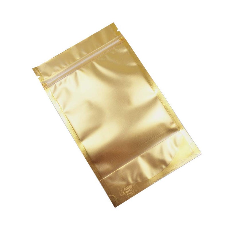 FERENLI 50 Pieces Aluminum Foil Mylar Zipper Lock Bags Plastic Heat Sealable Stand Up Food Storage Bag Coffee for Zip Packing Lock Pouch for Sample Reusable 4.7x7.9 inch - Image 3